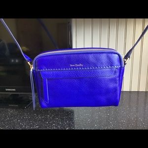 Vera Bradley Leather Crossbody Blue NWT